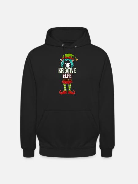 Kreative Elfe Partnerlook Weihnachten - Unisex Hoodie - Schwarz