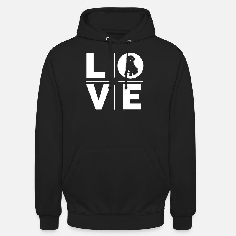 Bernedoodle Amour - Sweat-shirt à capuche unisexe - noir