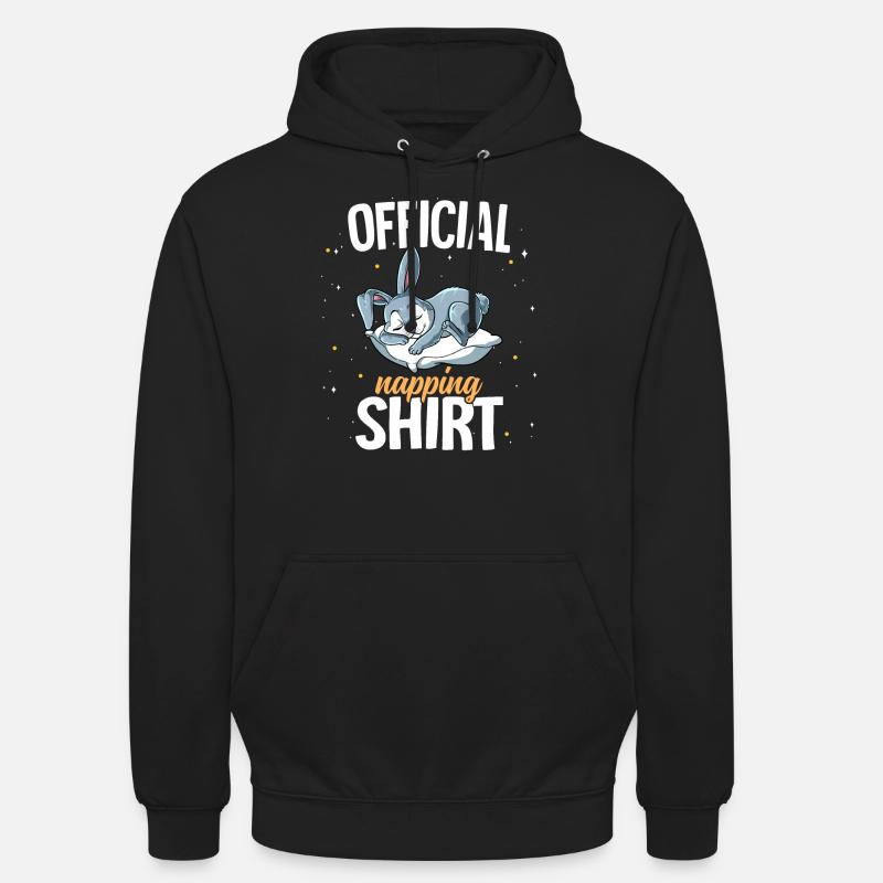Sleeping Rabbit Official Napping - Unisex Hoodie - black