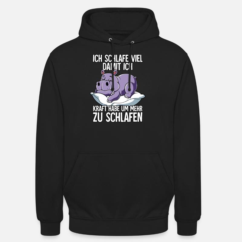 Ich Schlafe Nilpferd - Unisex Hoodie - Schwarz