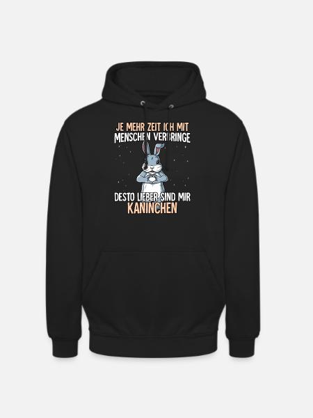 Hase - Unisex Hoodie - Schwarz