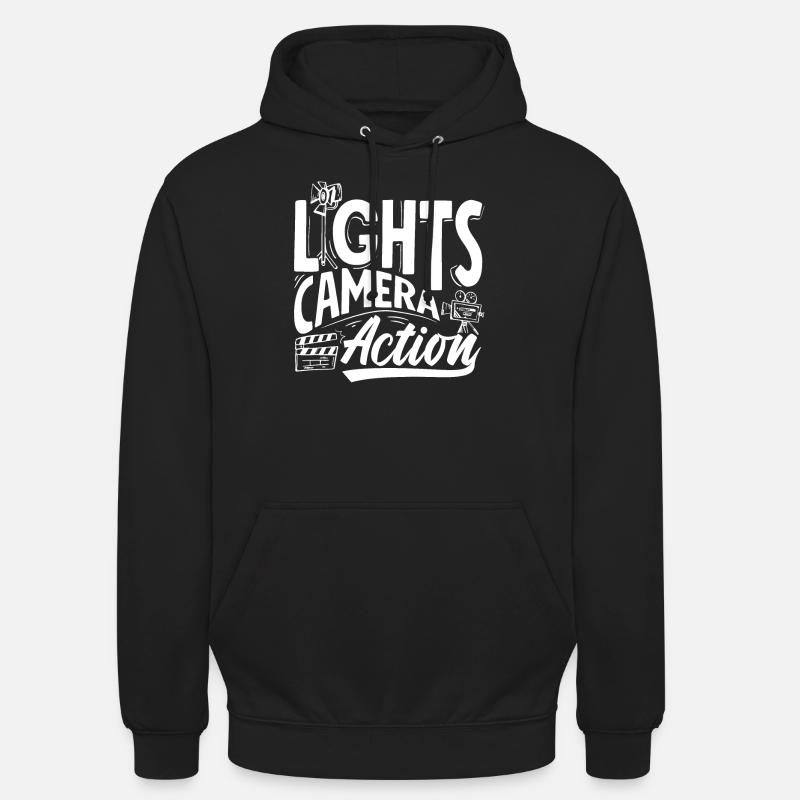 Lights Camera Action Filmmaker - Sweat-shirt à capuche unisexe - noir