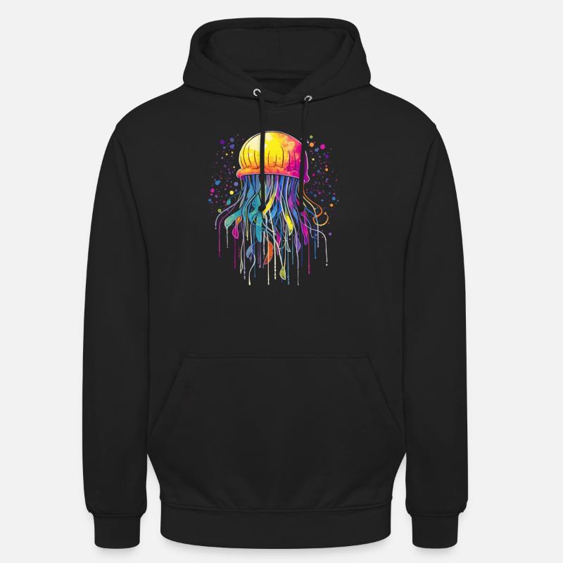 Méduse Qualle - Sweat-shirt à capuche unisexe - noir