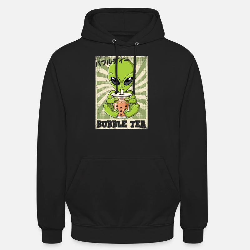 Boba Tea Alien Bubble Tea - Unisex Hoodie - Schwarz
