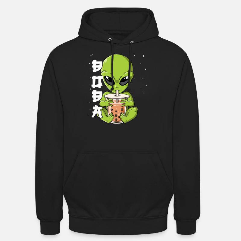 Boba Tea Alien Bubble Tea - Unisex Hoodie - Schwarz