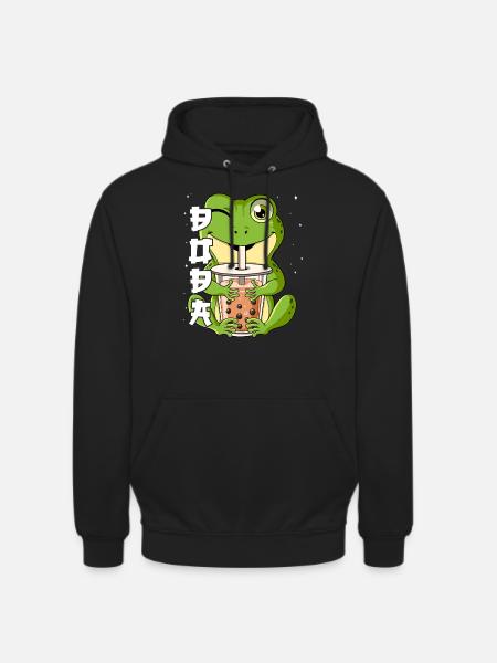 Boba Tea Frosch Bubble Tea - Unisex Hoodie - Schwarz