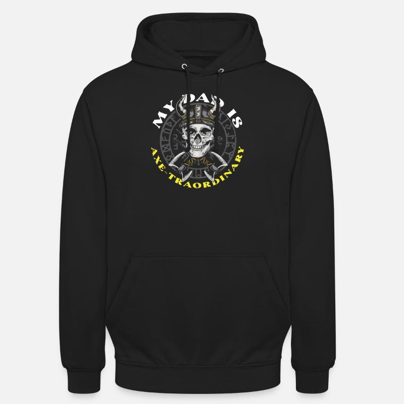 My Dad is Axe-traordinary Father's Day - Unisex Hoodie - Schwarz