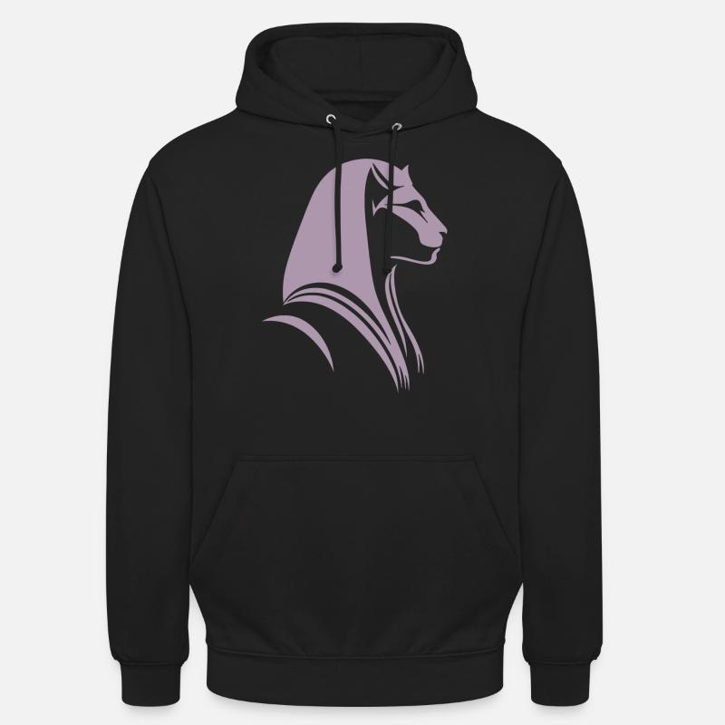 Chat Egypte Pharaon Silhouette - Sweat-shirt à capuche unisexe - noir