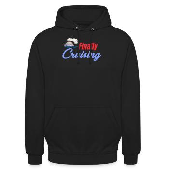 Endlich Kreuzfahrt Kreuzfahrtschiff Liebhaber - Unisex Hoodie - Schwarz - Vorne - Alina (178cm) & Michal (187cm)