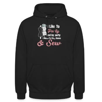J’aime faire la fête et par fête, j’entends - Sweat-shirt à capuche unisexe - noir - Devant - Alina (178cm) & Michal (187cm)