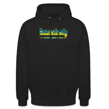 Braunschweig Fussball Fans Mein Leben Lang - Unisex Hoodie - Schwarz - Vorne - Alina (178cm) & Michal (187cm)