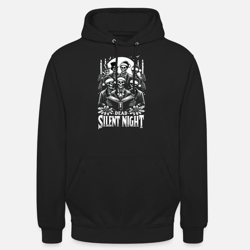 Dead Silent Night Vittoriano Scheletro Carolers - Felpa con cappuccio unisex - nero