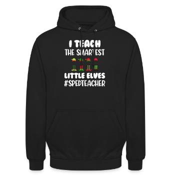 Ich Unterrichte Die Sonderpädagogik Der Klügsten - Unisex Hoodie - Schwarz - Vorne - Alina (178cm) & Michal (187cm)