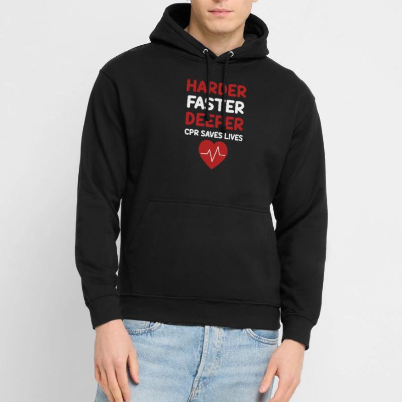 Plus dur, plus rapide, plus profond Sweat-shirt à capuche unisexe