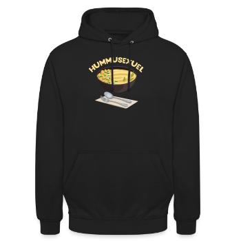 Hummusexual Gluten Free Falafel Jewish - Unisex Hoodie - black - Front - Alina (178cm) & Michal (187cm)