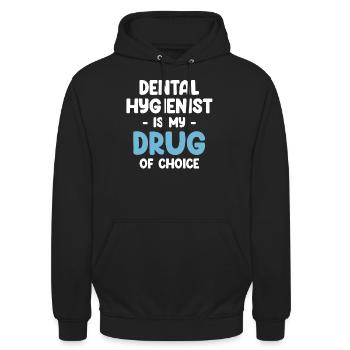 Dentalhygienikerin Ist Mein Medikament Der Wahl - Unisex Hoodie - Schwarz - Vorne - Alina (178cm) & Michal (187cm)