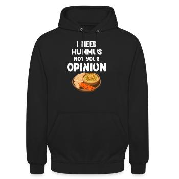 I don't need hummus Your Opinion Gluten Free - Unisex Hoodie - black - Front - Alina (178cm) & Michal (187cm)