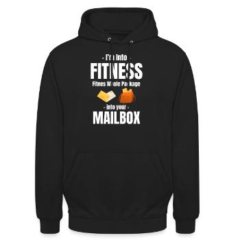 Je suis dans le forfait complet de remise en forme de remise en forme - Sweat-shirt à capuche unisexe - noir - Devant - Alina (178cm) & Michal (187cm)
