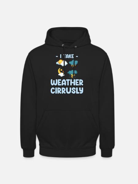 I Take Weather Cirrusly Funny - Unisex Hoodie - black