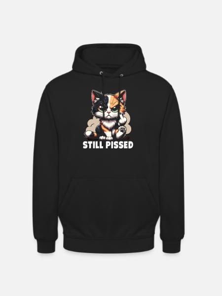 Silent Pissed Sarcastic Cat Lover - Unisex Hoodie - black