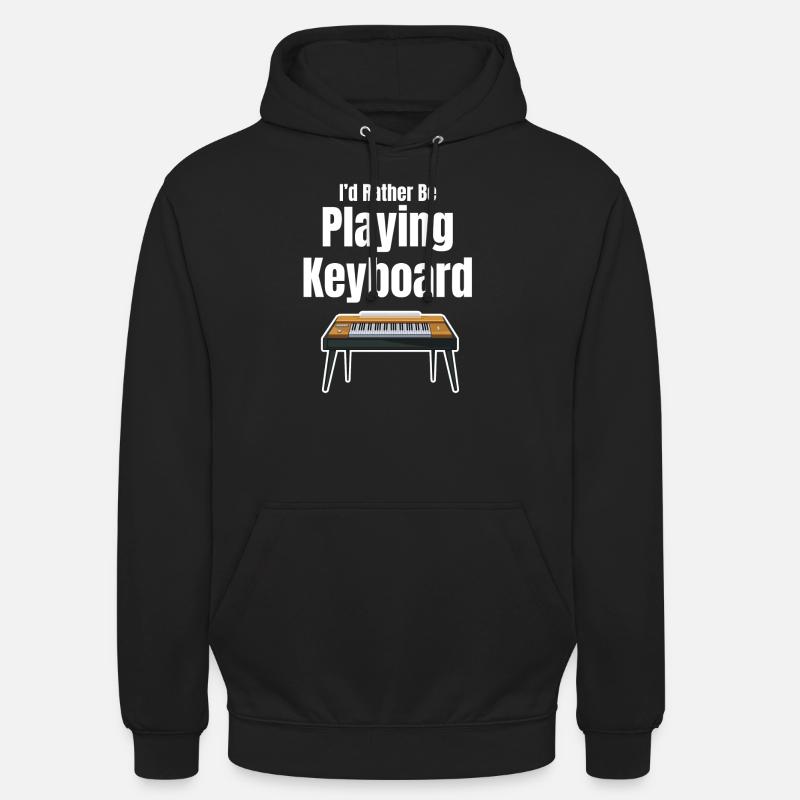 Je préfère jouer au clavier - Sweat-shirt à capuche unisexe - noir