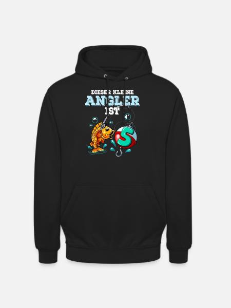 5 Birthday Angler Fishing - Unisex Hoodie - black