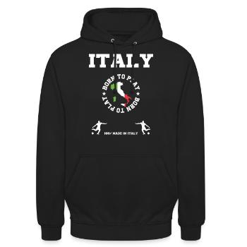 Italy - Unisex Hoodie - Schwarz - Vorne - Alina (178cm) & Michal (187cm)