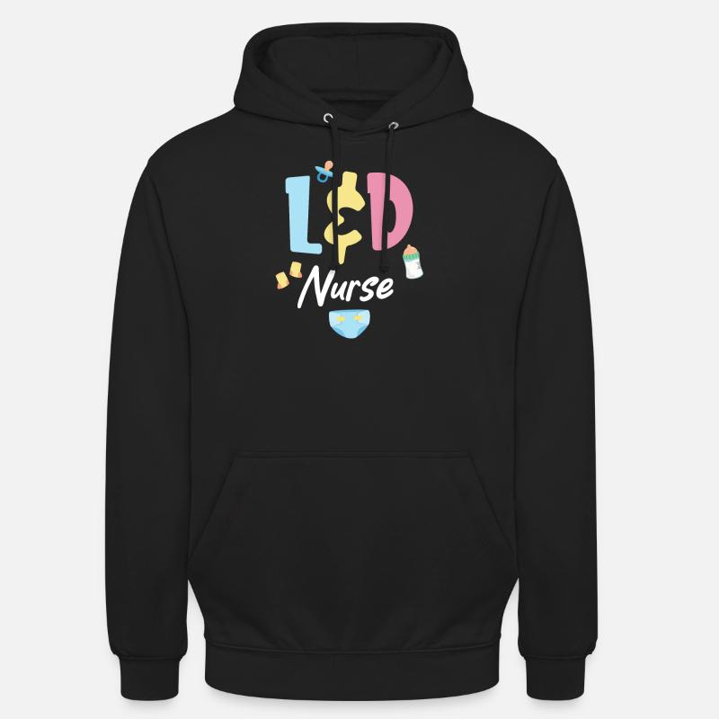 L&d Infirmière Infirmière - Sweat-shirt à capuche unisexe - noir