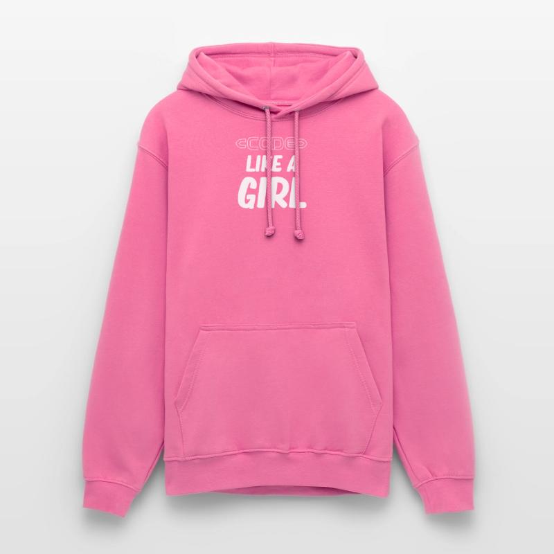 Coder comme une fille programmeuse fille ordinateur Sweat-shirt à capuche unisexe