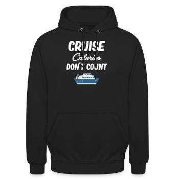 Kreuzfahrtkalorien Zählen Nicht Flitterwochen Auf - Unisex Hoodie - Schwarz - Vorne - Alina (178cm) & Michal (187cm)