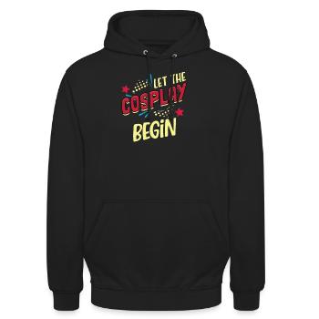 Let the Cosplay Begin Funny Costume - Unisex Hoodie - black - Front - Alina (178cm) & Michal (187cm)