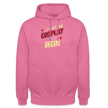 Let the Cosplay Begin Funny Costume - Unisex Hoodie - pink - Front - Alina (178cm) & Michal (187cm)