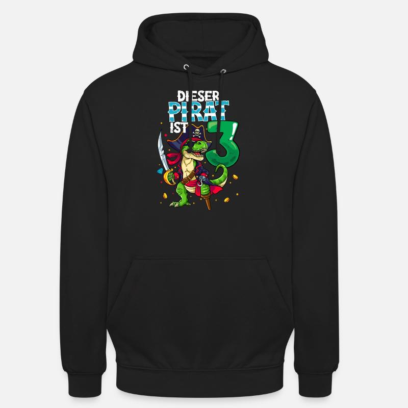 3e anniversaire Pirates - Sweat-shirt à capuche unisexe - noir