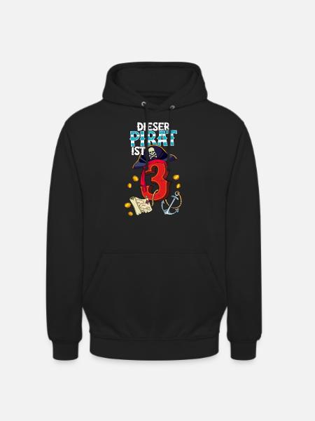 3rd Birthday Pirates - Unisex Hoodie - black