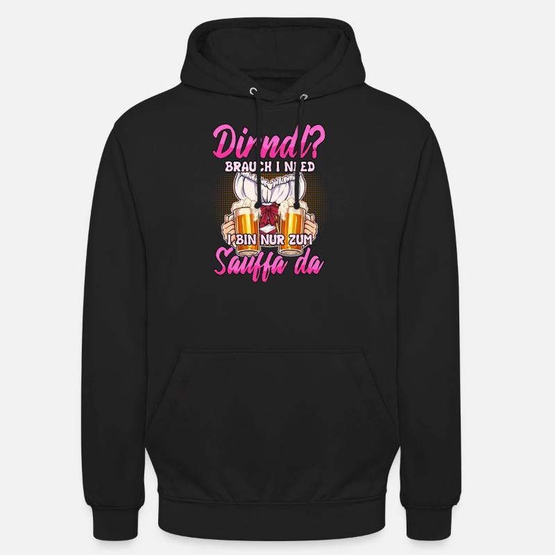 Remplacement de Dirndl - Sweat-shirt à capuche unisexe - noir
