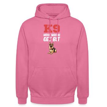 Falsch Bewegen, Gebissen Bekommen Canine - Unisex Hoodie - Pink - Vorne - Alina (178cm) & Michal (187cm)