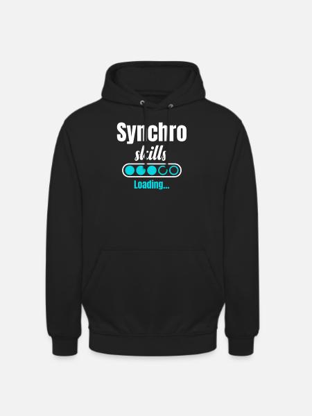 Loading synchro skills. Synchronized swimming - Unisex Hoodie - black