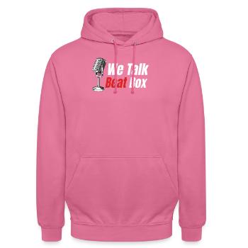 We Talk Beatbox Beatboxing Schlagzeuger Hiphop - Unisex Hoodie - Pink - Vorne - Alina (178cm) & Michal (187cm)