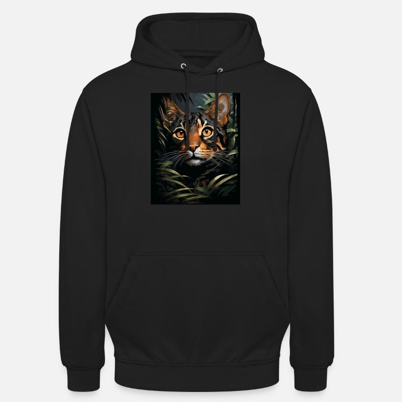 Chat du Bengale - Sweat-shirt à capuche unisexe - noir