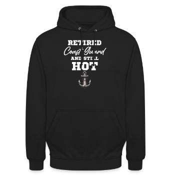 Garde côtière à la retraite et toujours en activité - Sweat-shirt à capuche unisexe - noir - Devant - Alina (178cm) & Michal (187cm)