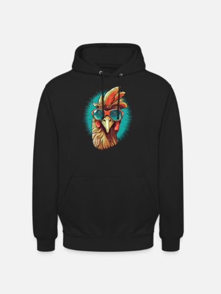 Chicken Sonnenbrille - Unisex Hoodie - Schwarz