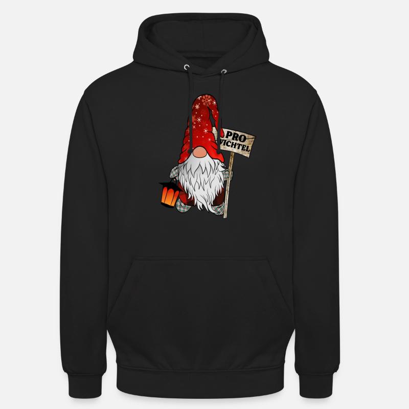 Pro Gnome – Gnome de Noël - Sweat-shirt à capuche unisexe - noir