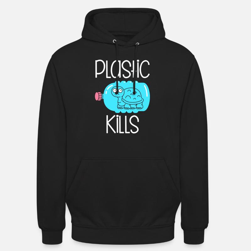 Plast dreper - Unisex-hettegenser - svart