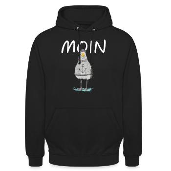 MOIN - MÖVE - Unisex Hoodie - Schwarz - Vorne - Alina (178cm) & Michal (187cm)