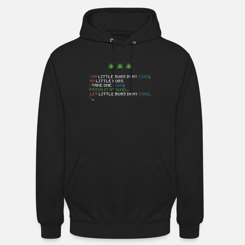 99 Little Bugs In My Code Coding Debugging Funny - Unisex Hoodie - black