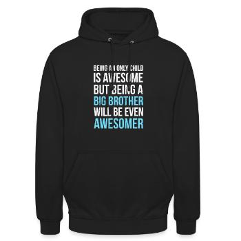 Je vais être une douche de révélation pour bébé Big Brother - Sweat-shirt à capuche unisexe - noir - Devant - Alina (178cm) & Michal (187cm)