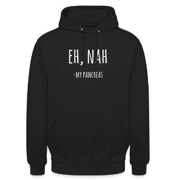 Eh nein Meine Bauchspeicheldrüse Lustige Diabetiker Geschenke Typ Eins - Unisex Hoodie - Schwarz - Vorne - Alina (178cm) & Michal (187cm)
