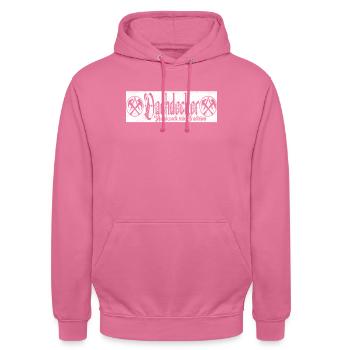 Dachdeckermeister Dachdecker Handwerk Tradition - Unisex Hoodie - Pink - Vorne - Alina (178cm) & Michal (187cm)
