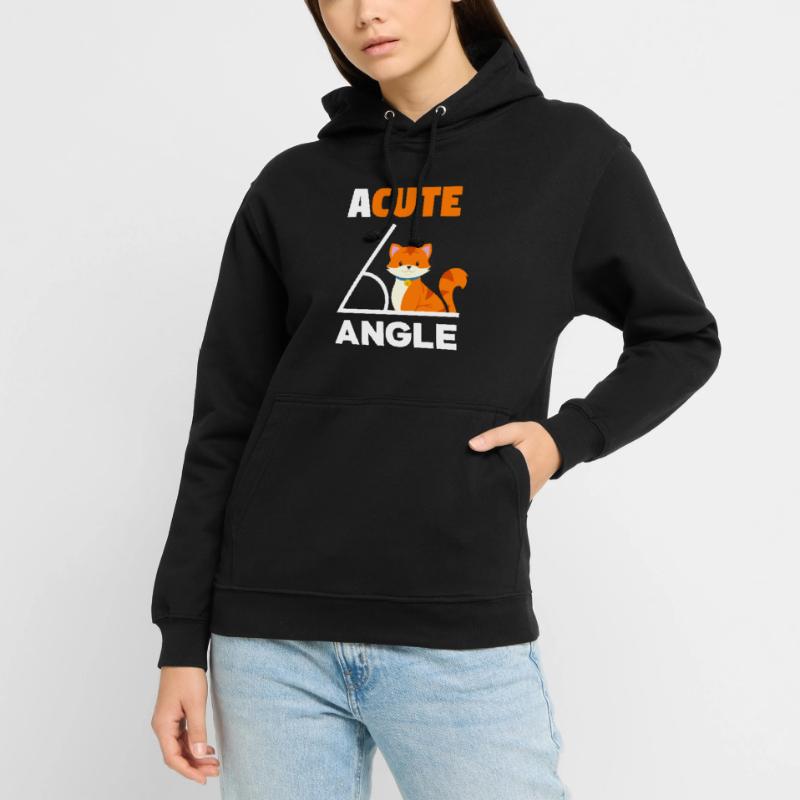 Mignon angle chat math math prof Sweat-shirt à capuche unisexe