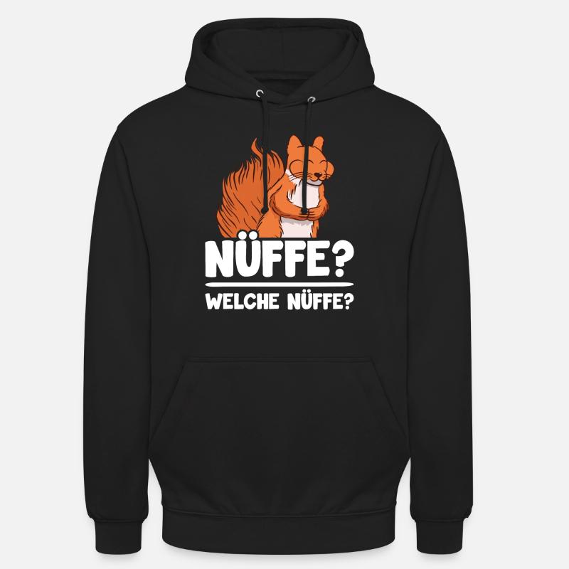 Nüffe? welche Nüffe? witziges Eichhörnchen - Unisex Hoodie - Schwarz